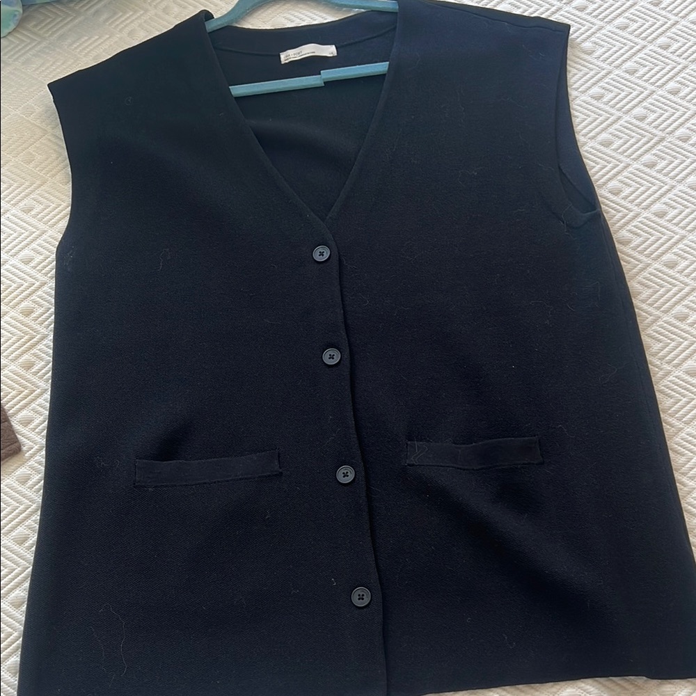 Black Button-Up Vest